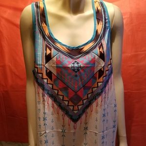 Sleeveless Aztec Design Plus Size Top NWOT